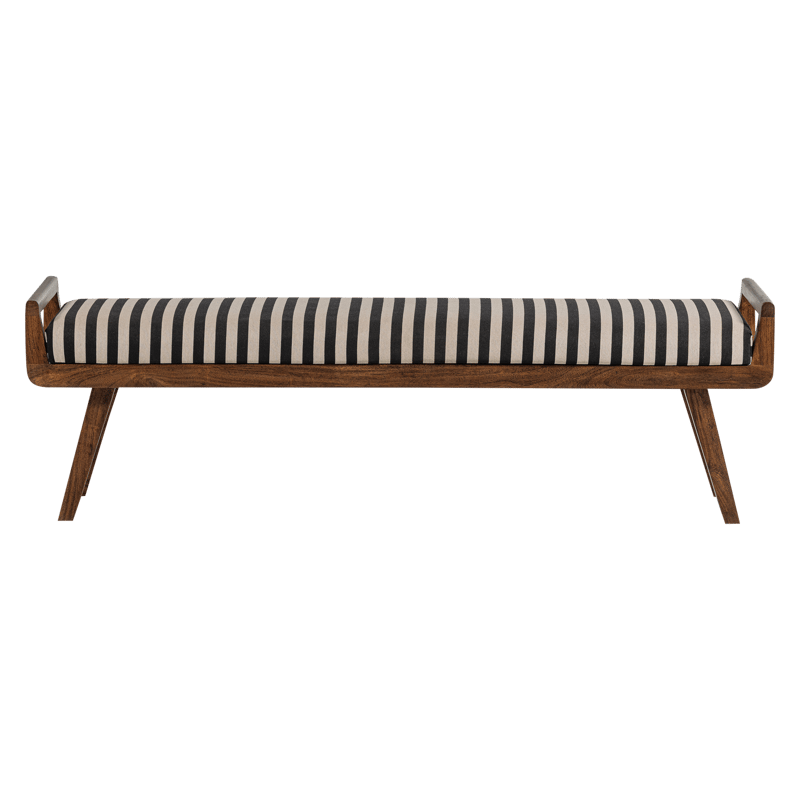 Benk Valo 157 cm, Svart/Hvit