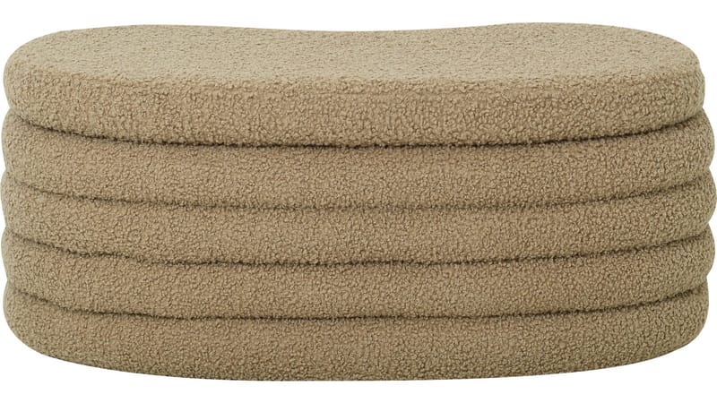 Benk Valvik med Organisk Form, Beige