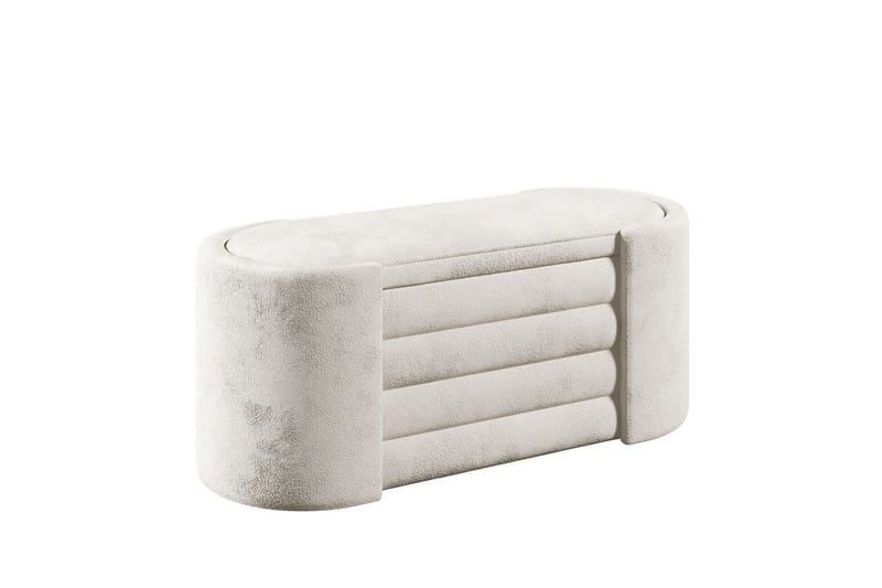 Benk Veyaa Krem i Boks - Cremehvit - Møbler - Stoler & lenestoler - Krakk - Fotskammel - Sovbar fotskammel