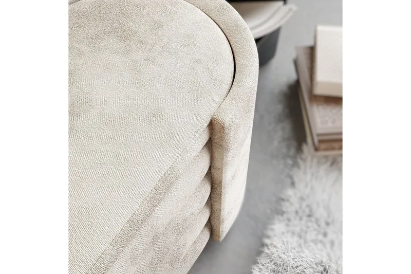 Benk Veyaa Krem i Boks - Cremehvit - Møbler - Stoler & lenestoler - Krakk - Fotskammel - Sovbar fotskammel