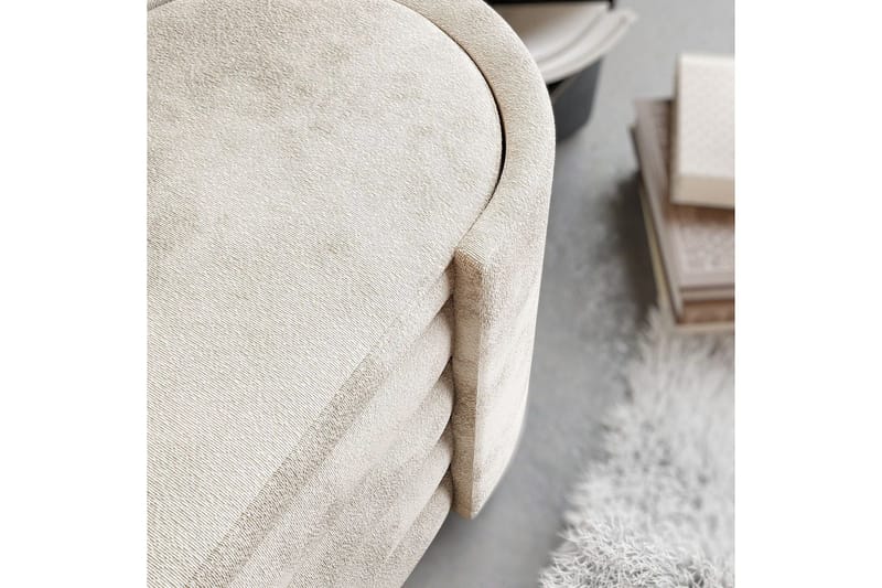 Benk Veyaa Krem i Boks - Cremehvit - Møbler - Stoler & lenestoler - Krakk - Fotskammel - Sovbar fotskammel