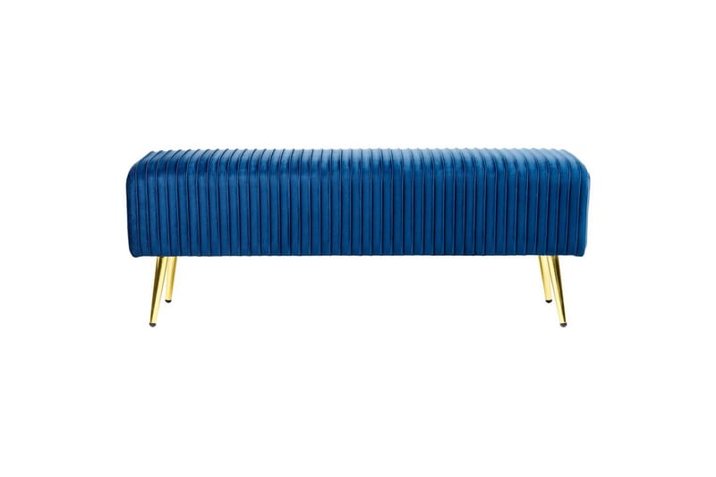 Benken Paterson Blå/Gull - Blå/Gull - Møbler - Stoler & lenestoler - Benk - Entrebenk