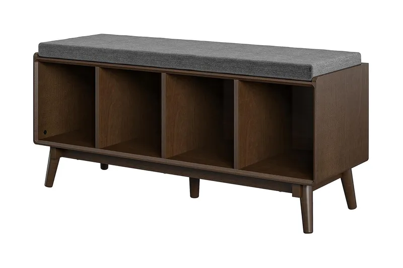 Brittany Sittebenk 118 cm Brun - Novogratz - Møbler - Stoler & lenestoler - Benk - Entrebenk - Entrebenk med oppbevaring