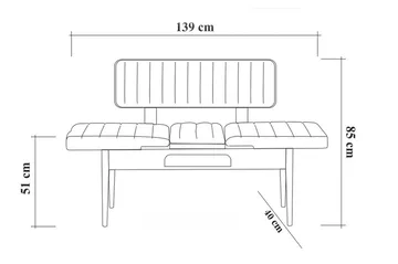 Corralez benk 85 cm - Tre / Natur / Grønn - Møbler - Stoler & lenestoler - Benk