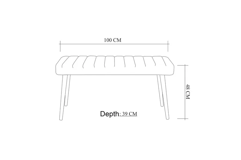 Derpele Sittebenk - Antrasitt - Møbler - Stoler & lenestoler - Benk - Entrebenk