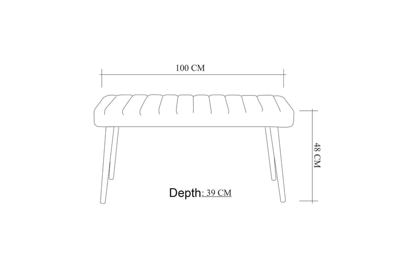 Derpele Sittebenk - Blå - Møbler - Stoler & lenestoler - Benk - Entrebenk