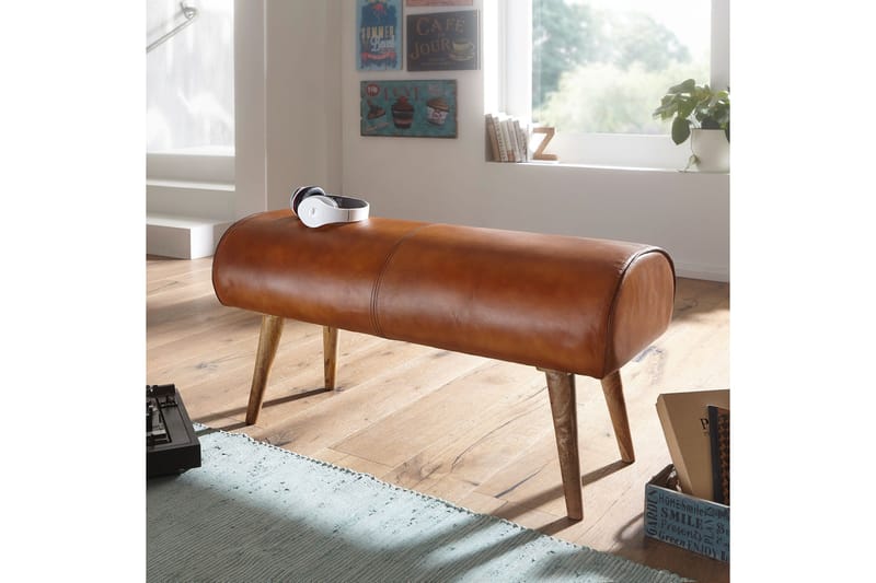 Ednesha Sittebenk - Brun - Møbler - Stoler & lenestoler - Benk - Entrebenk