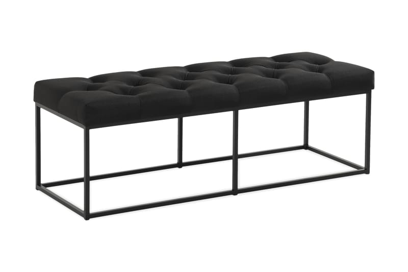 Ella Benk 120cm Dypheftet - Svart - Møbler - Stoler & lenestoler - Benk - Entrebenk