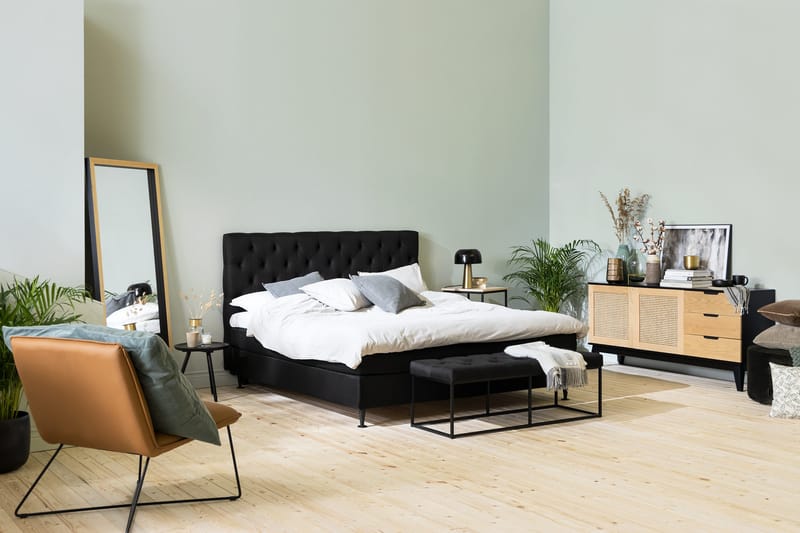 Ella Benk 120cm Dypheftet - Svart - Møbler - Stoler & lenestoler - Benk - Entrebenk