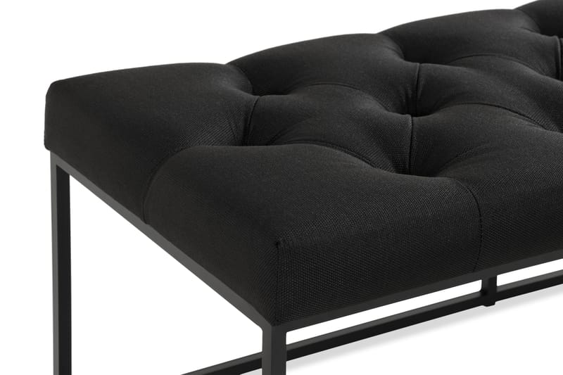 Ella Benk 120cm Dypheftet - Svart - Møbler - Stoler & lenestoler - Benk - Entrebenk