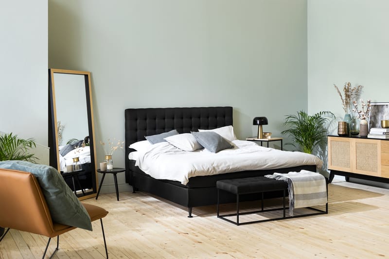 Ella Benk 120cm Rutete - Svart - Møbler - Stoler & lenestoler - Benk - Entrebenk