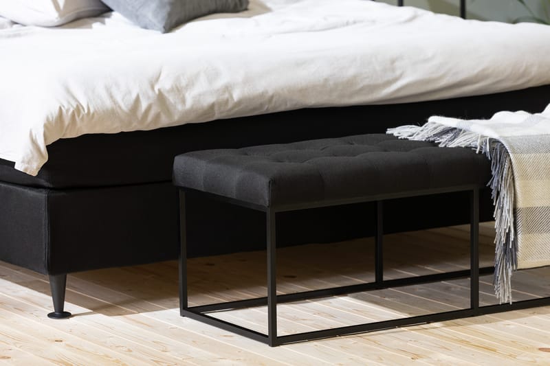 Ella Benk 120cm Rutete - Svart - Møbler - Stoler & lenestoler - Benk - Entrebenk