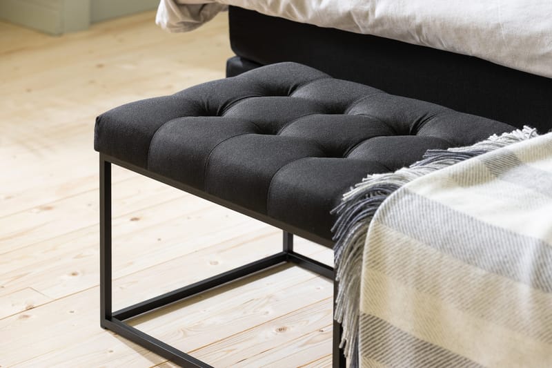 Ella Benk 120cm Rutete - Svart - Møbler - Stoler & lenestoler - Benk - Entrebenk
