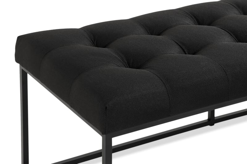 Ella Benk 120cm Rutete - Svart - Møbler - Stoler & lenestoler - Benk - Entrebenk