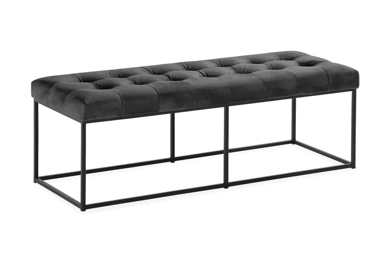 Ella Sittebenk 120 cm Rutete - Mørkegrå - Møbler - Stoler & lenestoler - Benk - Entrebenk