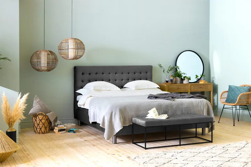 Ella Sittebenk 120 cm Rutete - Mørkegrå - Møbler - Stoler & lenestoler - Benk - Entrebenk