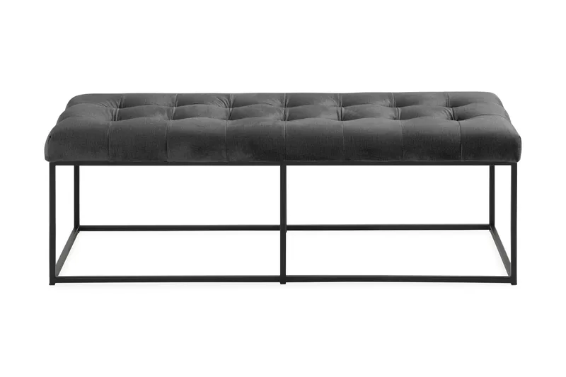 Ella Sittebenk 120 cm Rutete - Mørkegrå - Møbler - Stoler & lenestoler - Benk - Entrebenk