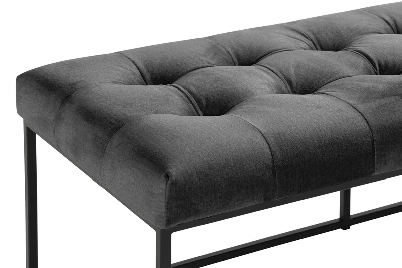 Ella Sittebenk 120 cm Rutete - Mørkegrå - Møbler - Stoler & lenestoler - Benk - Entrebenk