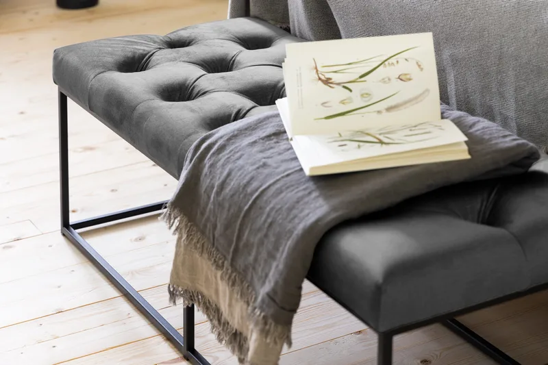 Ella Sittebenk 120cm Dypheftende - Mørkegrå - Møbler - Stoler & lenestoler - Benk - Entrebenk