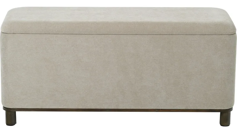 Benk Fjalar med Oppbevaring 110 cm, Beige