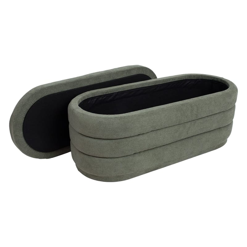 Benk HOME4YOU Hiro 104x44xh44 cm med oppbevaring Grønn - grønn - Møbler - Stoler & lenestoler - Benk - Entrebenk