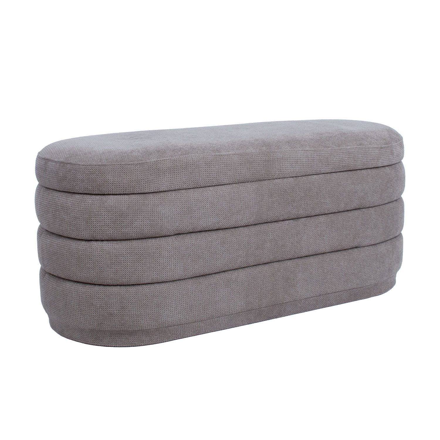 Benk HOME4YOU Hiro 104x44xh44 cm med oppbevaring Lysebrun - lys brun