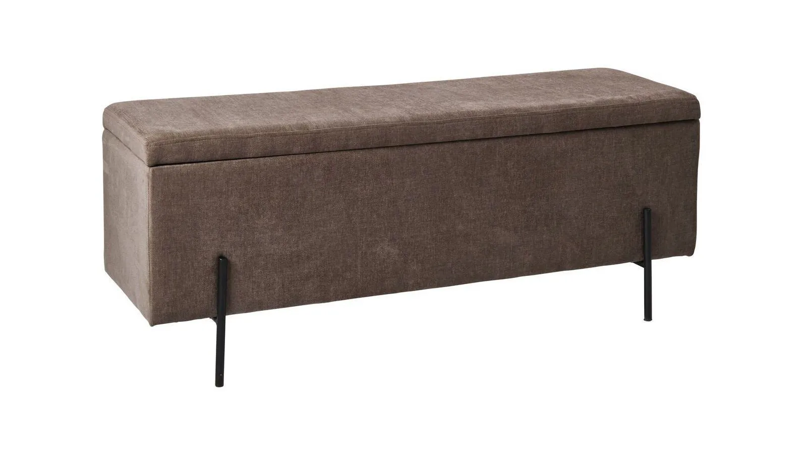 Brewster benk m oppbevaring 120 cm - Brun