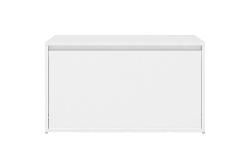 Gangbenk 80x40x45 cm hvit sponplate - Hvit - Møbler - Stoler & lenestoler - Benk - Entrebenk - Entrebenk med oppbevaring