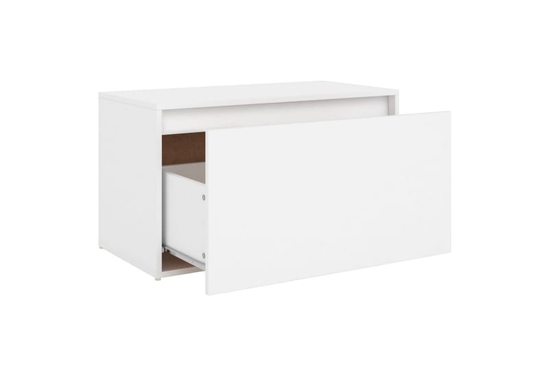Gangbenk 80x40x45 cm hvit sponplate - Hvit - Møbler - Stoler & lenestoler - Benk - Entrebenk - Entrebenk med oppbevaring