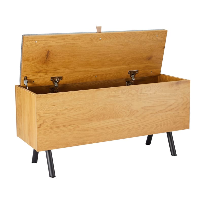 Gangbenk HOME4YOU Aalborg 90x32x46 cm eik - eik - Møbler - Stoler & lenestoler - Benk - Entrebenk - Entrebenk med oppbevaring