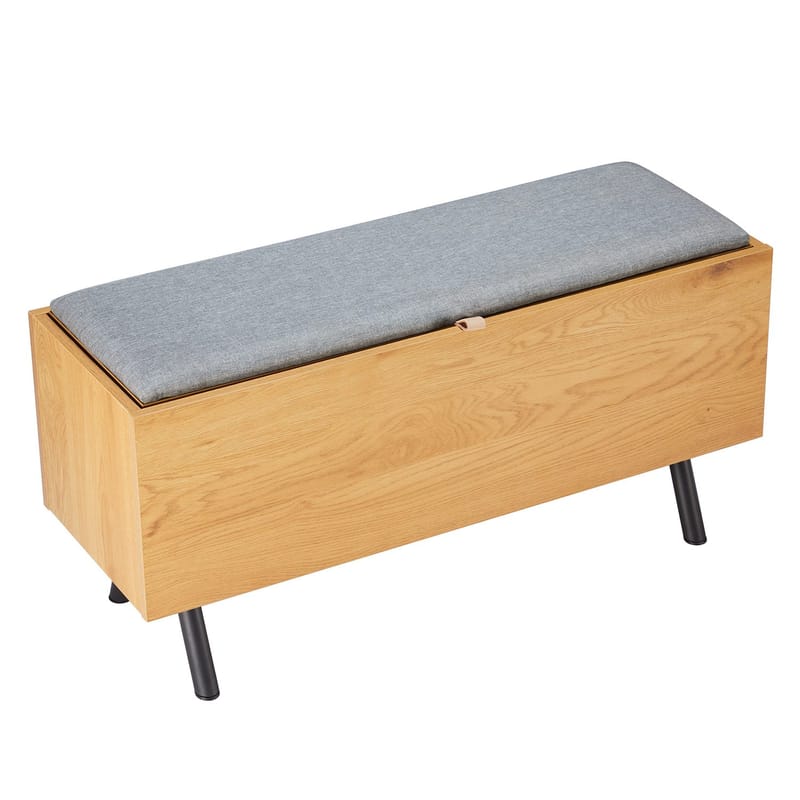 Gangbenk HOME4YOU Aalborg 90x32x46 cm eik - eik - Møbler - Stoler & lenestoler - Benk - Entrebenk - Entrebenk med oppbevaring