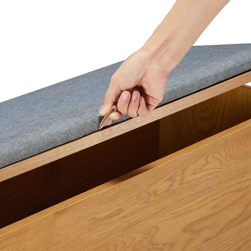 Gangbenk HOME4YOU Aalborg 90x32x46 cm eik - eik - Møbler - Stoler & lenestoler - Benk - Entrebenk - Entrebenk med oppbevaring