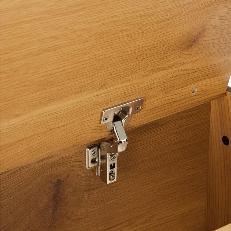 Gangbenk HOME4YOU Aalborg 90x32x46 cm eik - eik - Møbler - Stoler & lenestoler - Benk - Entrebenk - Entrebenk med oppbevaring