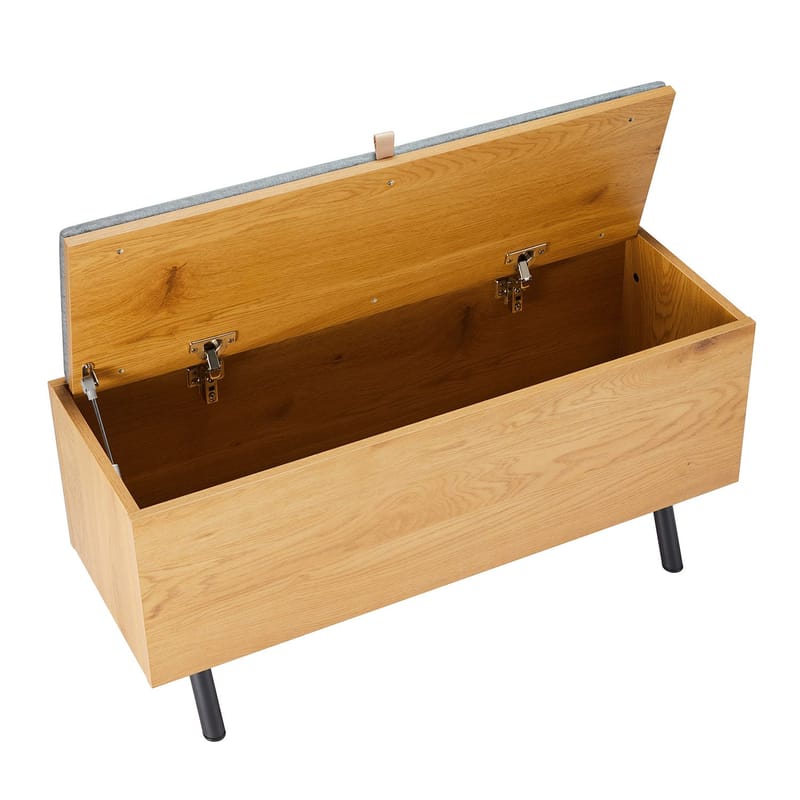 Gangbenk HOME4YOU Aalborg 90x32x46 cm eik - eik - Møbler - Stoler & lenestoler - Benk - Entrebenk - Entrebenk med oppbevaring