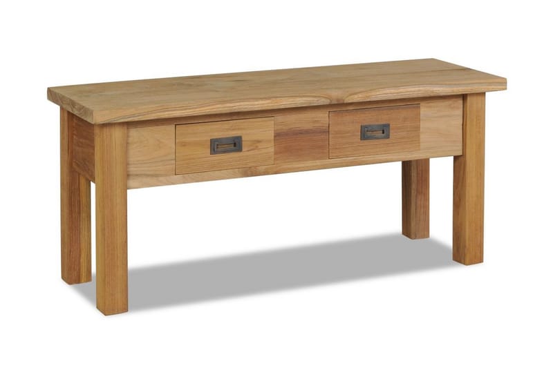 Hallbenk massiv teak 90x30x40 cm - Teak - Møbler - Stoler & lenestoler - Benk - Entrebenk - Entrebenk med oppbevaring