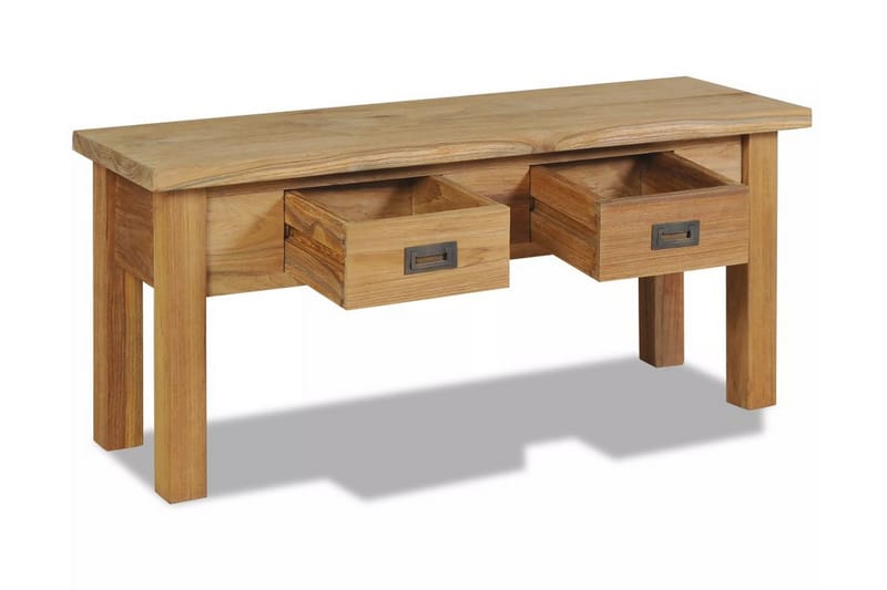 Hallbenk massiv teak 90x30x40 cm - Teak - Møbler - Stoler & lenestoler - Benk - Entrebenk - Entrebenk med oppbevaring