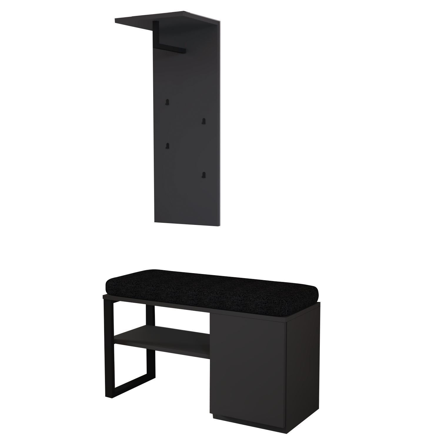 Uniqo Hallstativsett 35x90x35 cm - Antrasitt