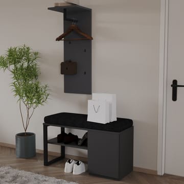 Uniqo Hallstativsett 35x90x35 cm - Antrasitt - Møbler - Stoler & lenestoler - Benk - Entrebenk - Entrebenk med oppbevaring