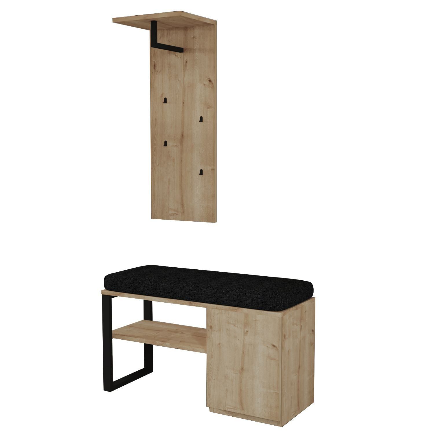 Uniqo Hallstativsett 35x90x35 cm - Sapphire Oak