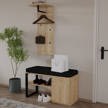 Uniqo Hallstativsett 35x90x35 cm - Sapphire Oak - Møbler - Stoler & lenestoler - Benk - Entrebenk - Entrebenk med oppbevaring