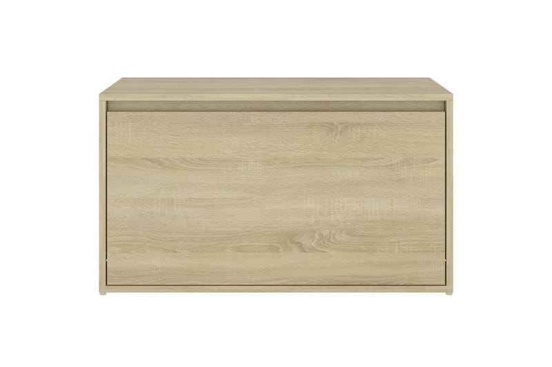 Gangbenk 80x40x45 cm sonoma eik sponplate - Brun - Møbler - Stoler & lenestoler - Benk - Entrebenk - Entrebenk med oppbevaring