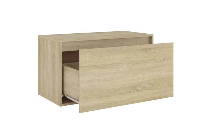 Gangbenk 80x40x45 cm sonoma eik sponplate - Brun - Møbler - Stoler & lenestoler - Benk - Entrebenk - Entrebenk med oppbevaring