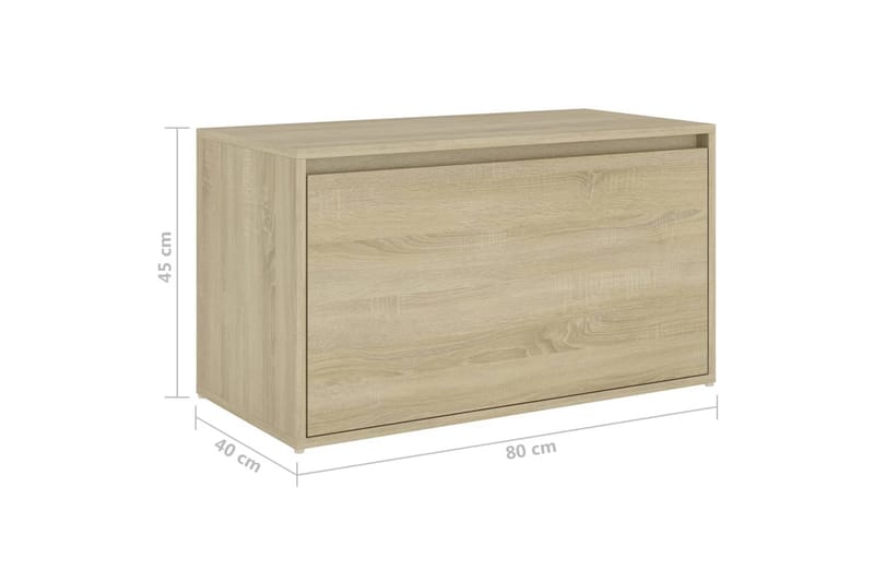 Gangbenk 80x40x45 cm sonoma eik sponplate - Brun - Møbler - Stoler & lenestoler - Benk - Entrebenk - Entrebenk med oppbevaring