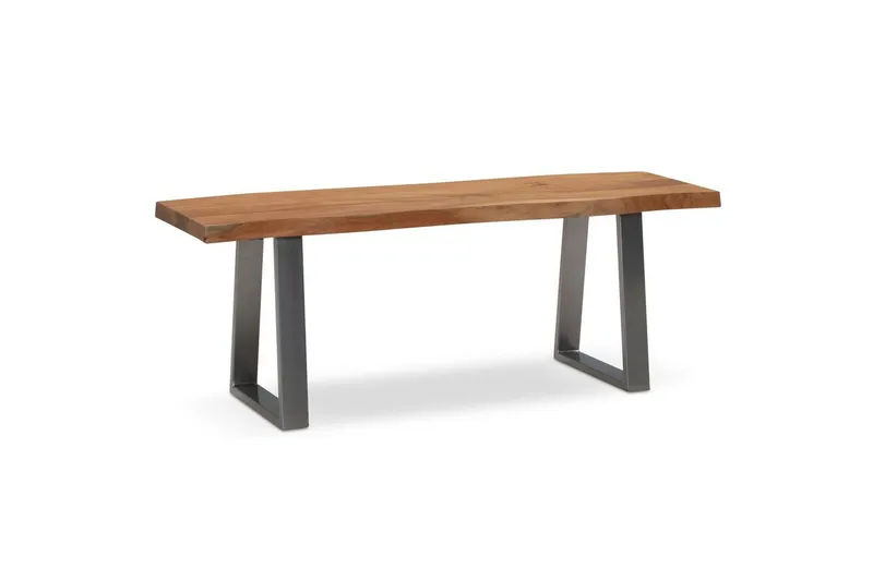 Garderobebenk Wohnling Solid Akasietre 120 cm Treetopp Hall Sølv, rette løpere - Sølv, rette løpere - Møbler - Stoler & lenestoler - Benk - Entrebenk