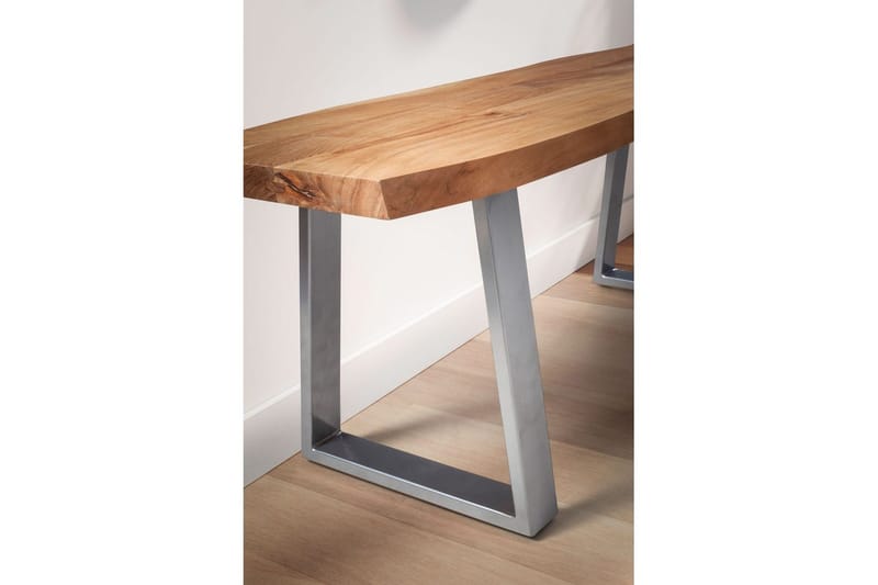 Garderobebenk Wohnling Solid Akasietre 120 cm Treetopp Hall Sølv, rette løpere - Sølv, rette løpere - Møbler - Stoler & lenestoler - Benk - Entrebenk