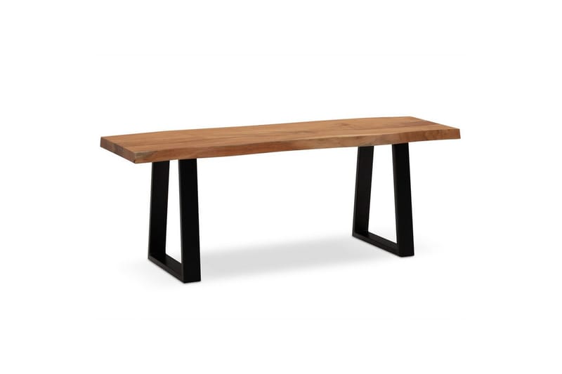 Garderobebenk Wohnling Solid Akasietre 120 cm Treetopp Hall Svart, Rett Løpere - Svart, Rett Løpere - Møbler - Stoler & lenestoler - Benk - Entrebenk