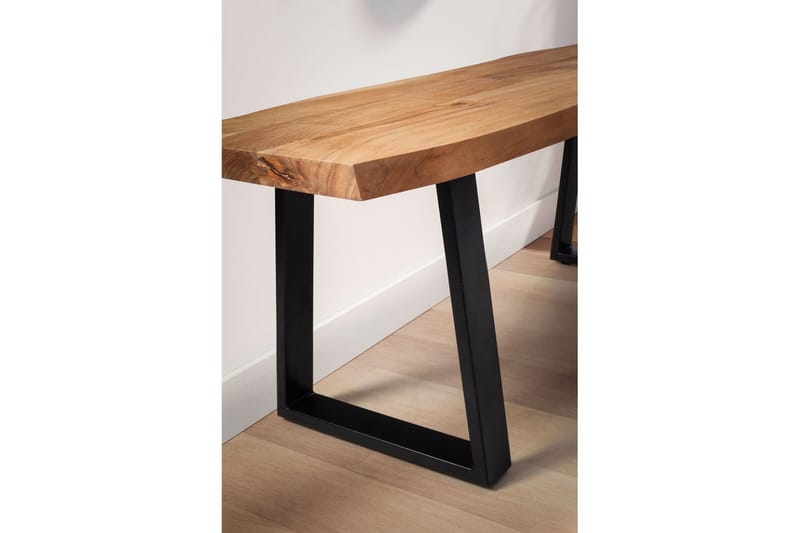 Garderobebenk Wohnling Solid Akasietre 120 cm Treetopp Hall Svart, Rett Løpere - Svart, Rett Løpere - Møbler - Stoler & lenestoler - Benk - Entrebenk