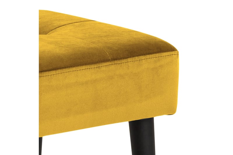Goldbro sofa VIC-stoff - Gul/Matt Svart - Entrebenk - Benk