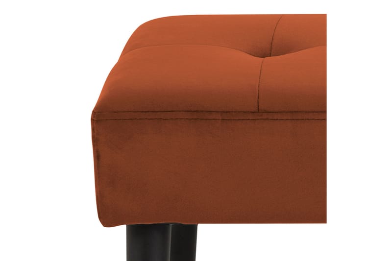 Goldbro sofa VIC-stoff - Oransje/Matt Svart - Entrebenk - Benk