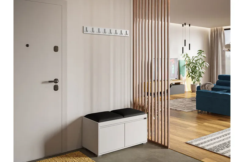 Grawis Sittebenk 2-seters, Hvit/Svart